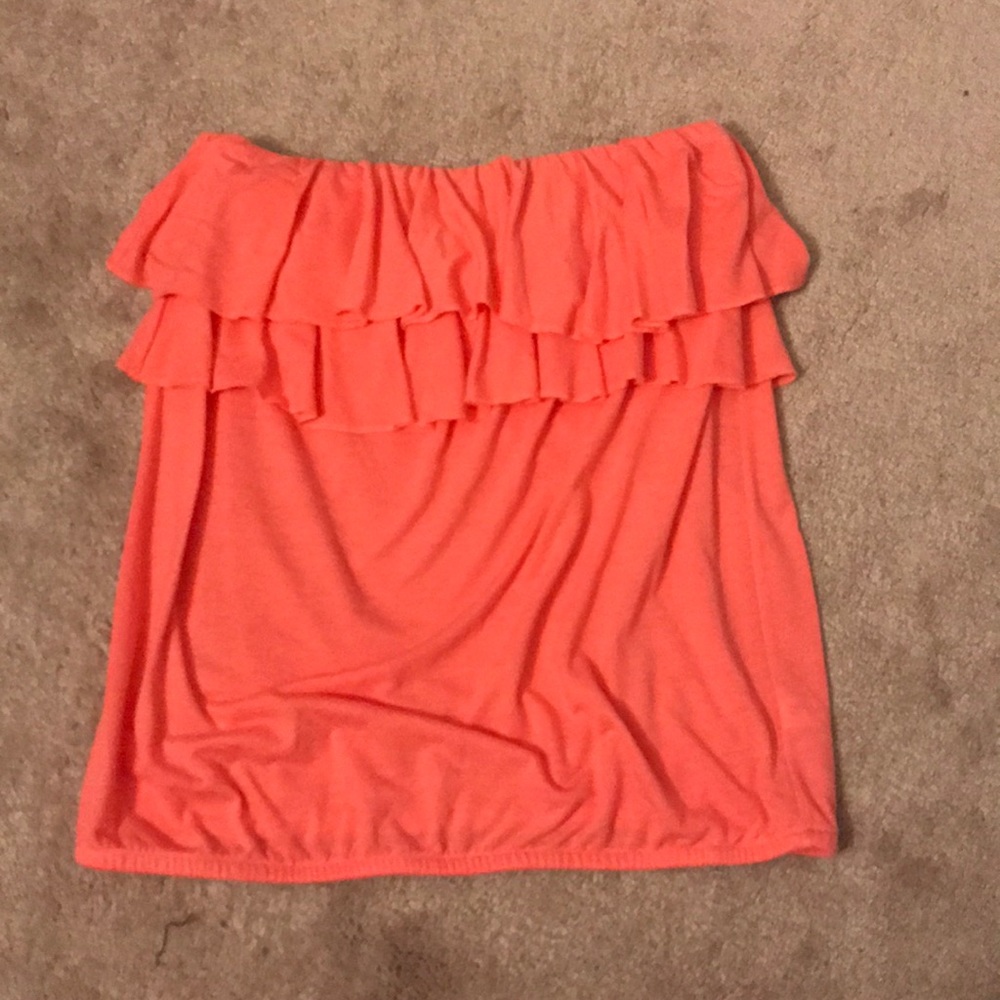 AEO Peach strapless top with layered top